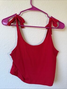Stara Red Women's Tank Top With Adjustable Tie Straps Size Medium